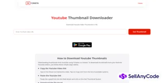 YouTube Thumbnail Downloader HTML PHP Script