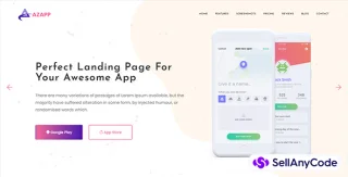 Azapp App Landing Page HTML5 Template